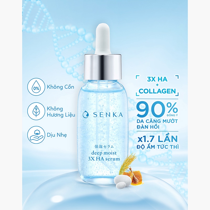 Serum cấp ẩm chuyên sâu Senka 30ml (Chống lão hóa, da tươi trẻ) thương hiệu SENKA