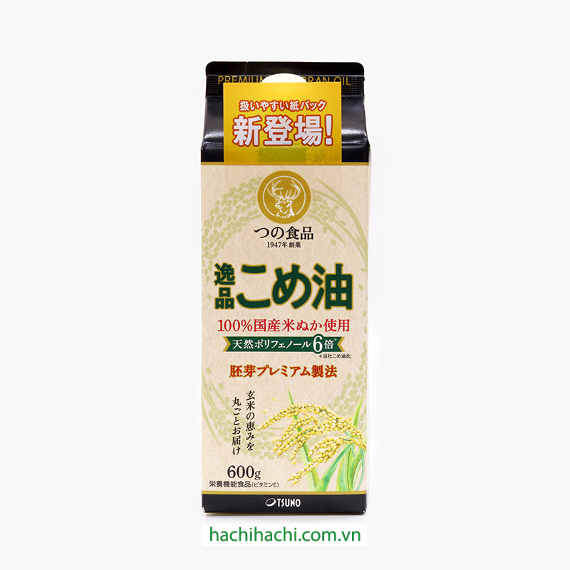 Dầu gạo Nhật Bản thượng hạng nguyên chất Tsuno 600g (654ml)