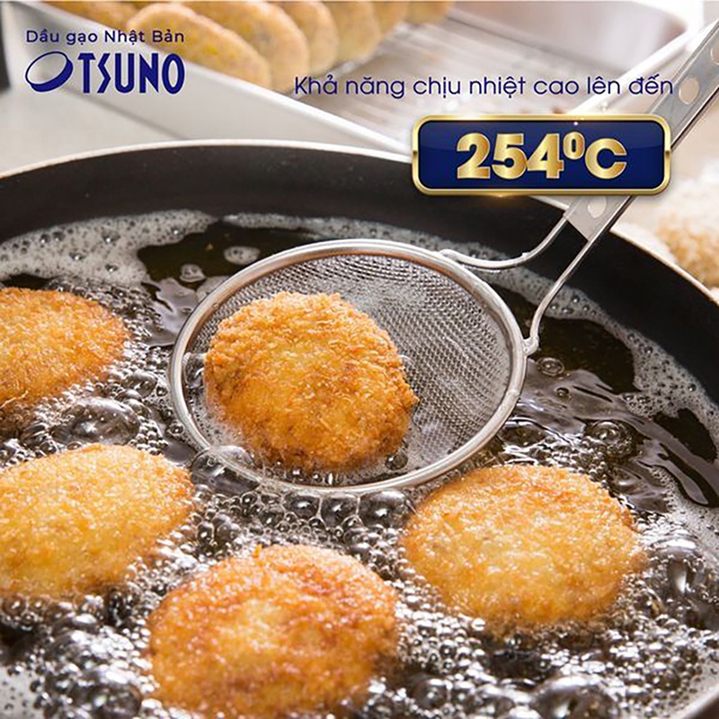 Dầu gạo Nhật Bản nguyên chất Tsuno 500g (545ml) thương hiệu TSUNO