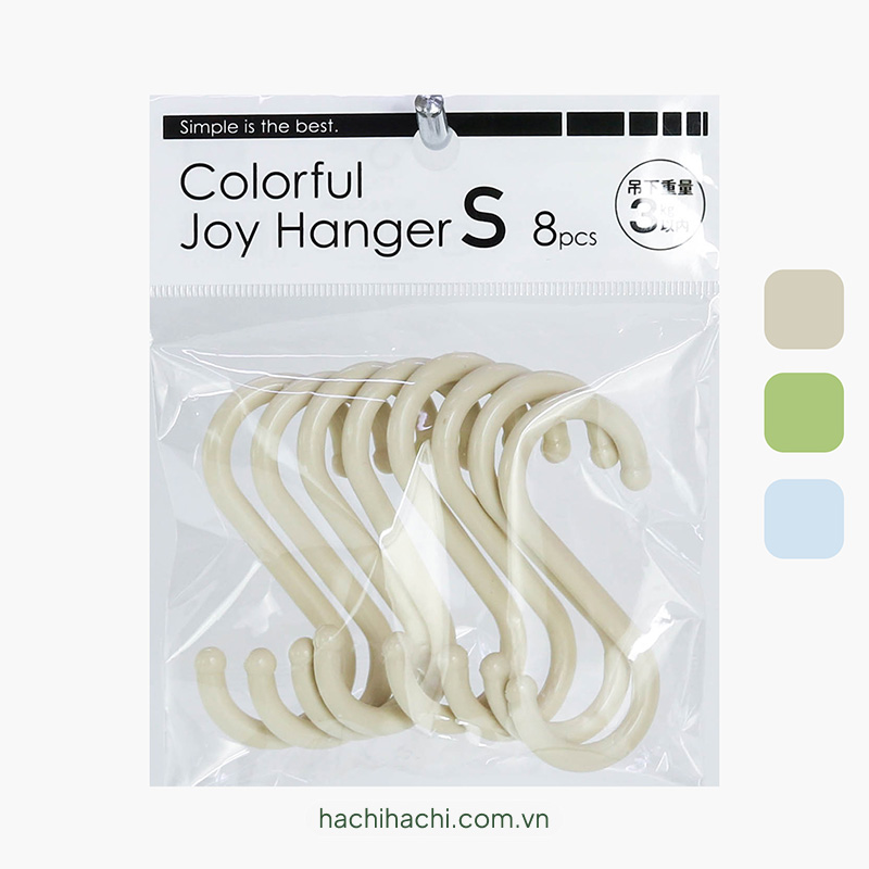 Móc treo chữ S 8cm x 8 cái (Nhiều mẫu) (Nhiều mẫu)-Giao mẫu ngẫu nhiên