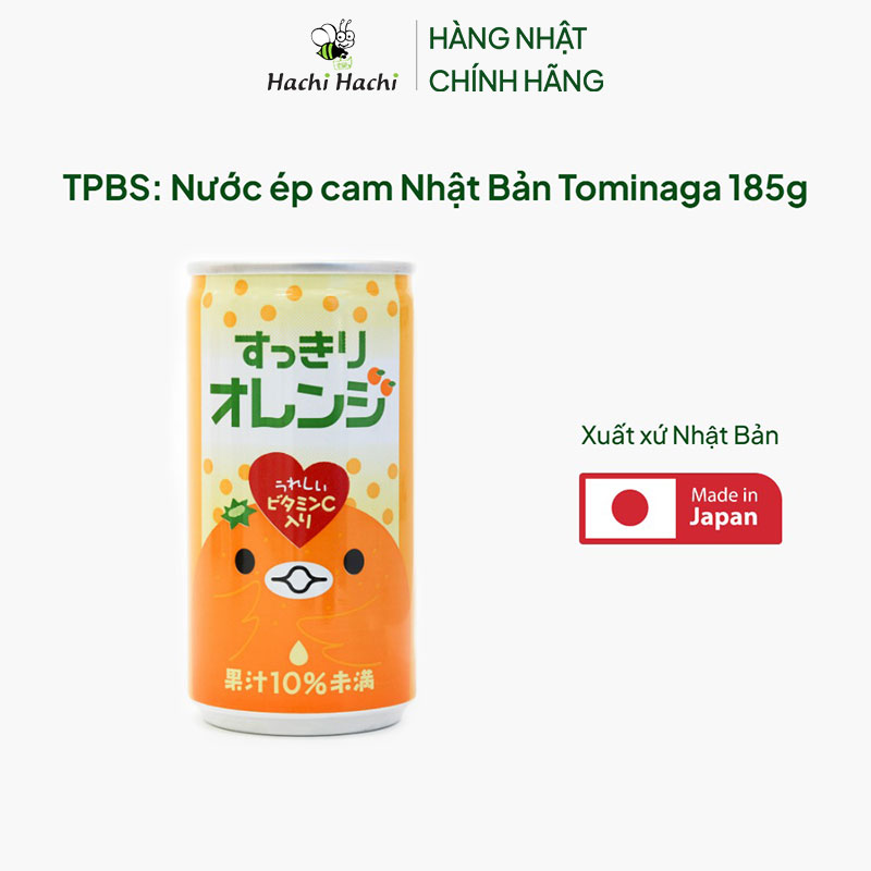 TPBS: Nước ép cam Nhật Bản Tominaga 185g thương hiệu TOMINAGA