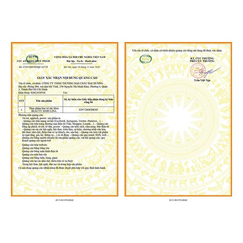 TPBVSK: Viên uống Beauty Spirulina Nhật Bản 550 viên, Nâng cao sức khỏe, làm đẹp da thương hiệu JAPAN ALGAE