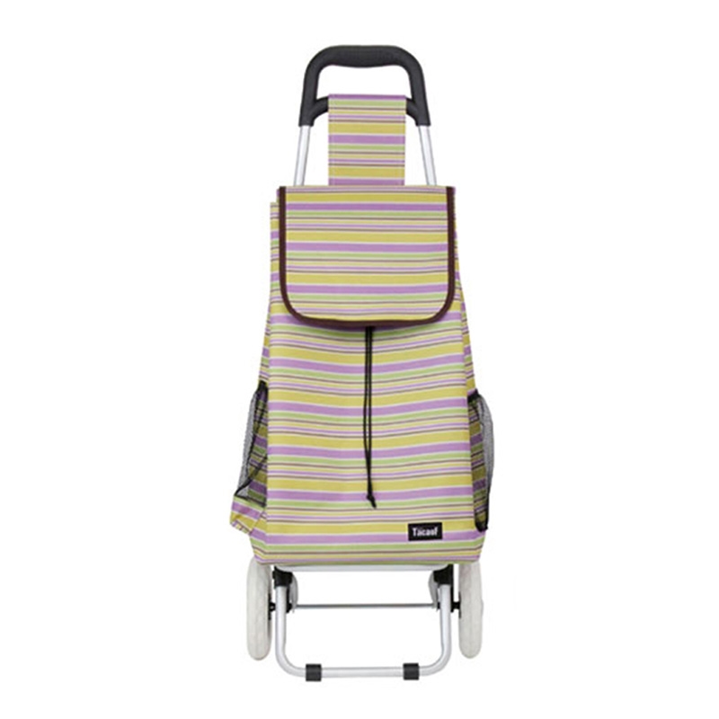 Xe kéo đi chợ, shopping gấp gọn 37x94.5cm (Họa tiết sọc) thương hiệu 