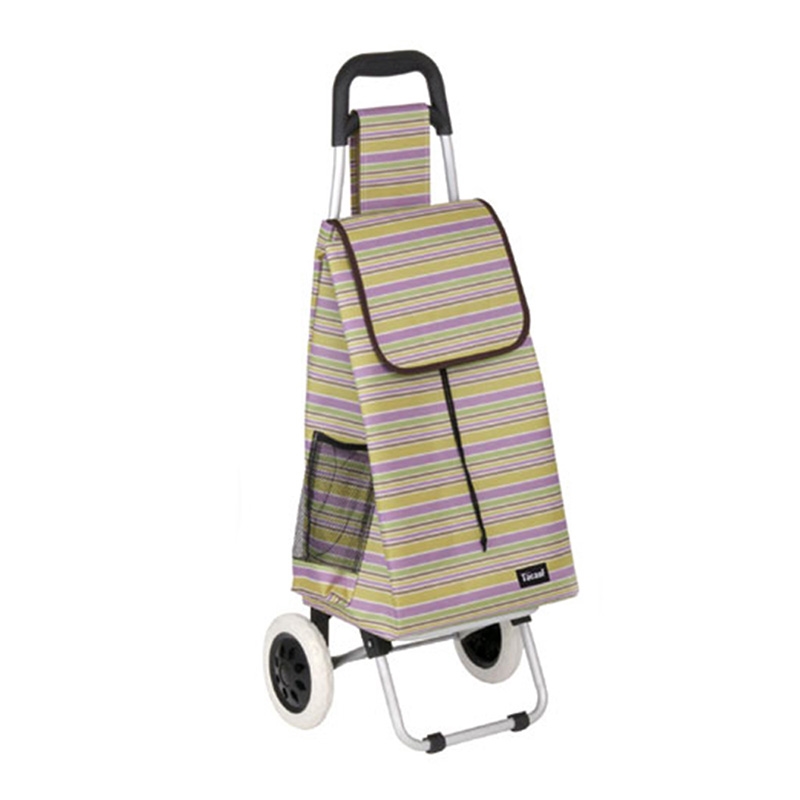 Xe kéo đi chợ, shopping gấp gọn 37x94.5cm (Họa tiết sọc) thương hiệu 