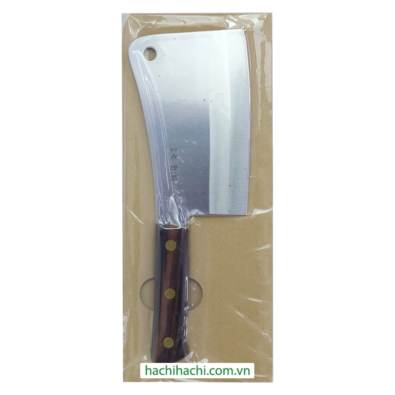 Dao chặt xương cao cấp Nhật Bản Rokushiro lưỡi 18.5cm thương hiệu 
