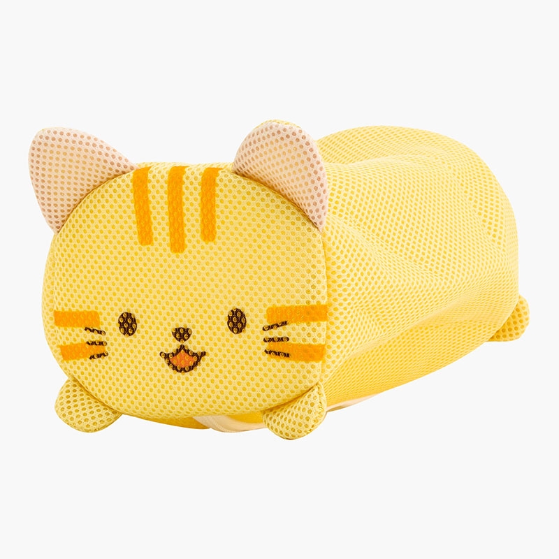 Túi lưới giặt đồ Nhật Bản hình trụ mèo vàng 12x22cm thương hiệu 