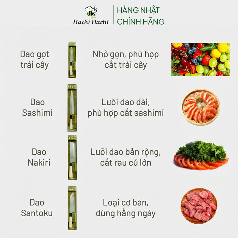 Dao bếp gọt trái cây hoa quả inox Nhật Bản Nikken Tsubazo lưỡi 12cm, cán gỗ thương hiệu NIKKEN CUTLERY