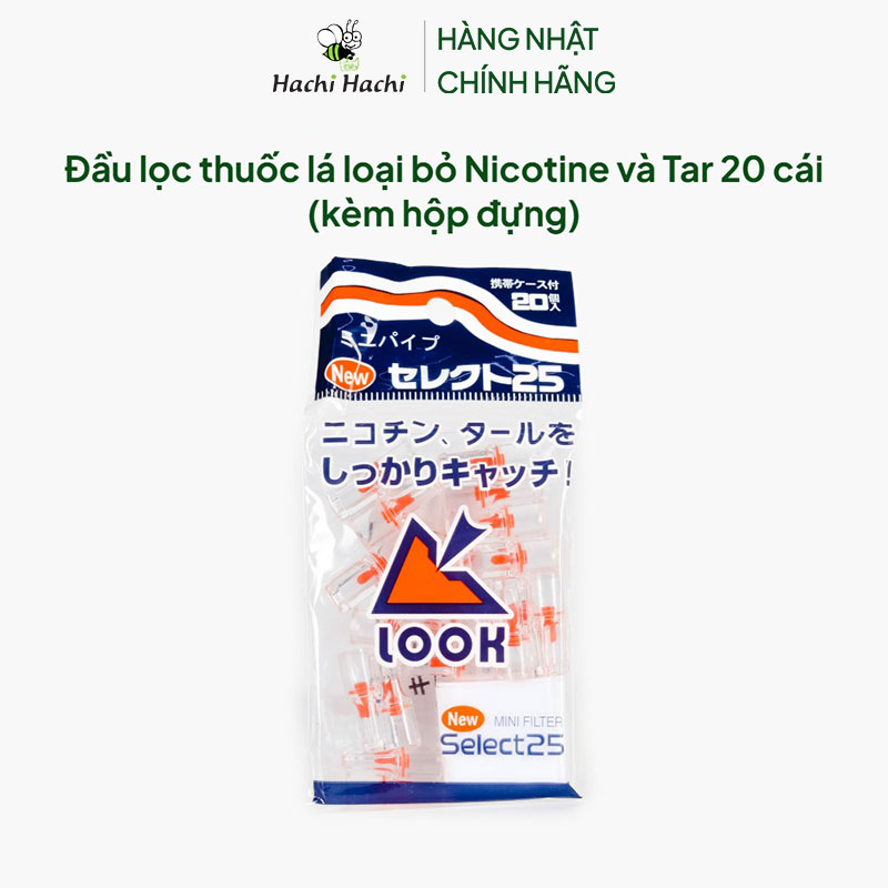 Đầu lọc thuốc lá loại bỏ Nicotine và Tar 20 cái (kèm hộp đựng) thương hiệu 