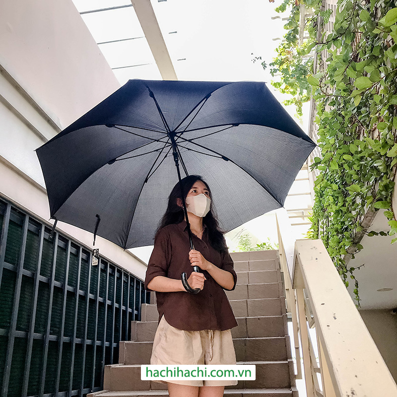 Cây dù chống gió thổi mạnh 80cm (Đen) thương hiệu SUGIHARA