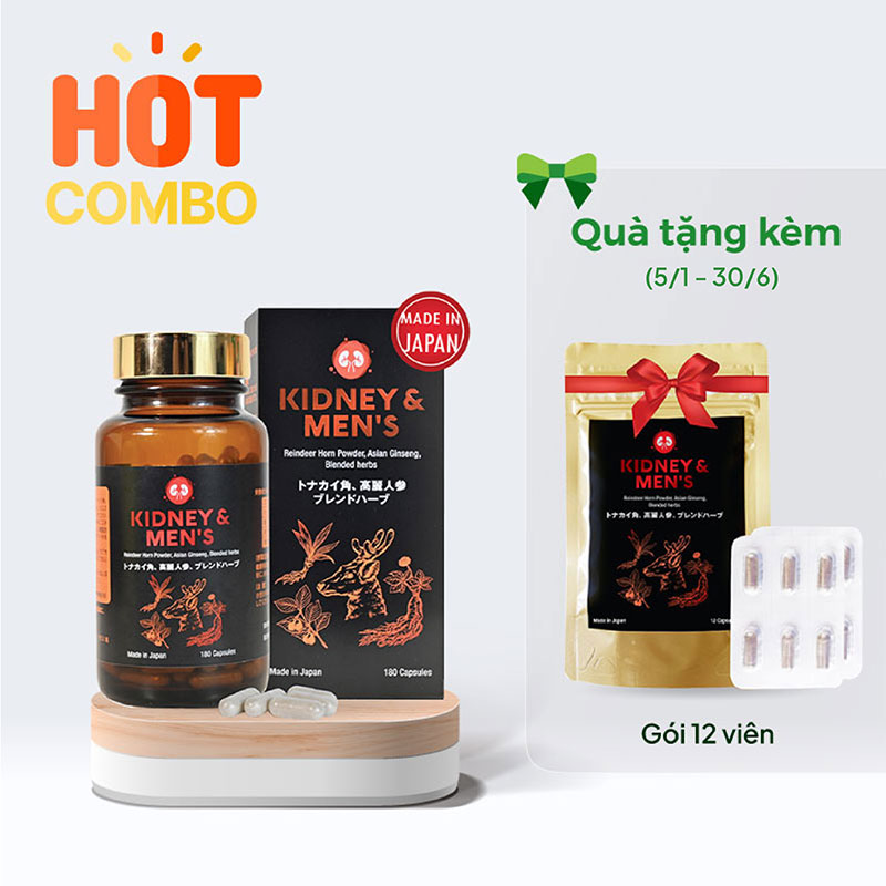 TPBVSK: Viên uống bổ thận tăng cường sinh lực nam Kidney Mens 180 viên-Tặng kèm gói 12 viên (từ 5/1-30/6/2026)
