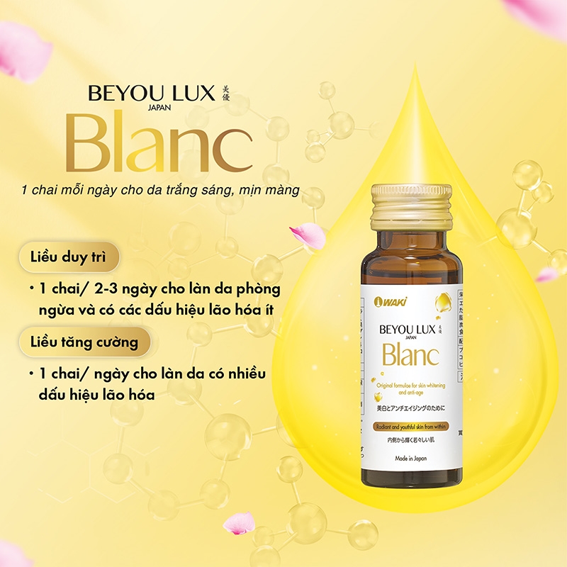 TPBVSK: Nước uống Placenta & Collagen 2in1 Nhật Bản trắng da, chống lão hóa 50ml x 6 chai thương hiệu WAKI
