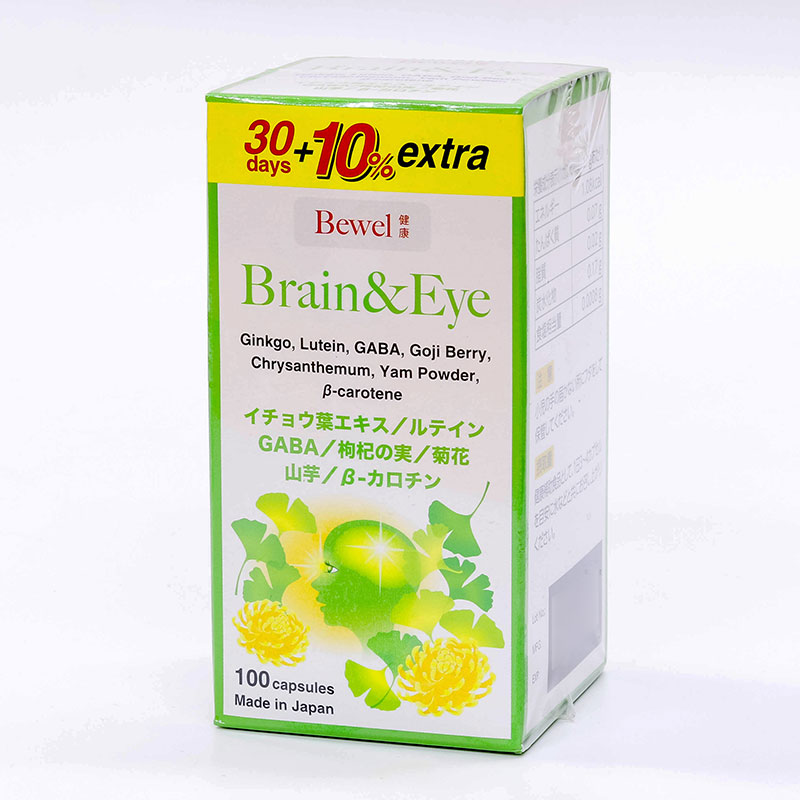 TPBVSK: Viên uống Bewel Brain & Eye Nhật Bản 100 viên, tăng tuần hoàn máu não, bổ mắt, mắt sáng khỏe thương hiệu WAKI