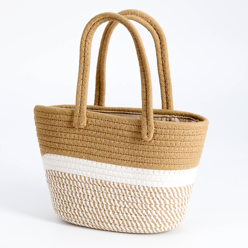 Túi dệt Vintage quai xách 28x18.5cm (Nhiều mẫu)-Giao mẫu ngẫu nhiên thương hiệu 