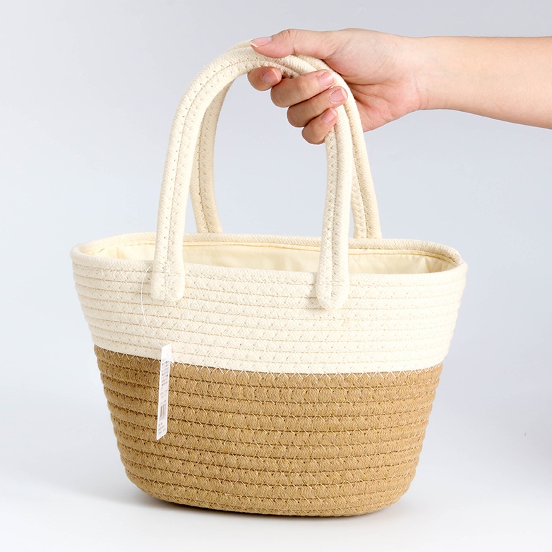 Túi dệt Vintage quai xách 28x18.5cm (Nhiều mẫu)-Giao mẫu ngẫu nhiên thương hiệu 