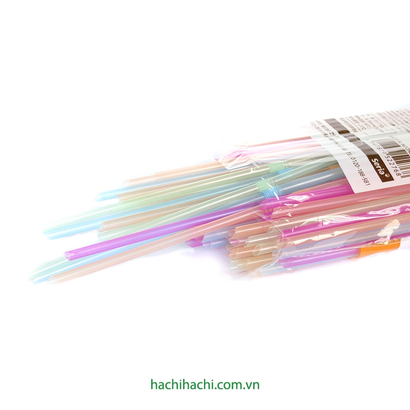 Ống hút nhựa bẻ cong 120 cái  thương hiệu 