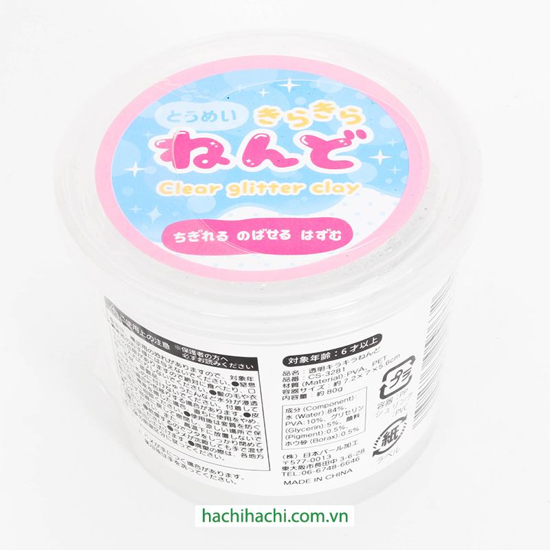 Đất sét trong suốt nặn Slime 80g (Nhiều mẫu, giao mẫu ngẫu nhiên) thương hiệu NIPPON PEARL