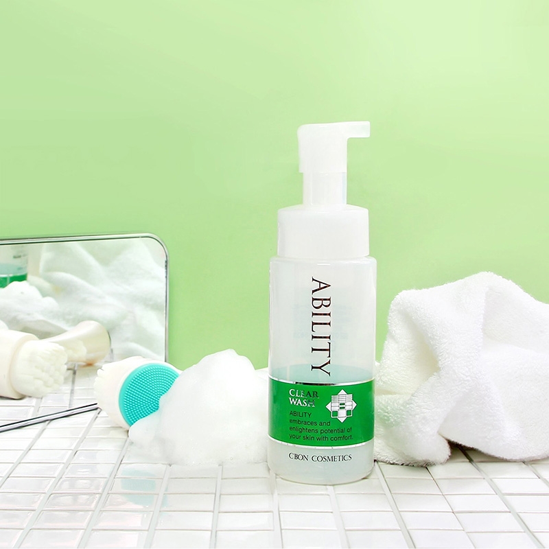 Sữa rửa mặt tạo bọt chống lão hóa dưỡng sáng da C'Bon Ability Clear Wash 200ml thương hiệu 