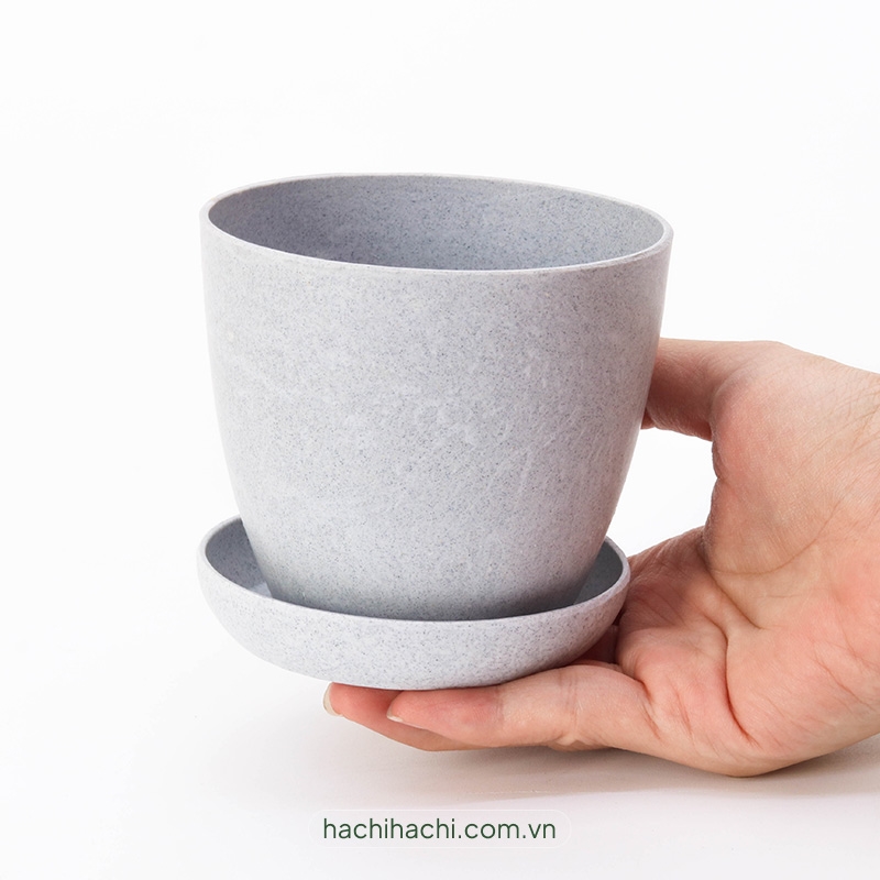 Chậu cây sợi tre 10cm (Nhiều mẫu)-Giao mẫu ngẫu nhiên thương hiệu FUJI BOEKI