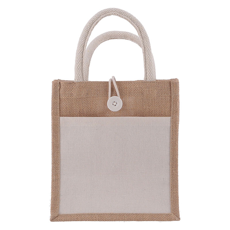 Túi vải đay 2 ngăn có nút gài 21x23cm thương hiệu FUJI BOEKI