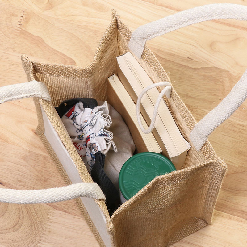 Túi vải đay 2 ngăn có nút gài 21x23cm thương hiệu FUJI BOEKI