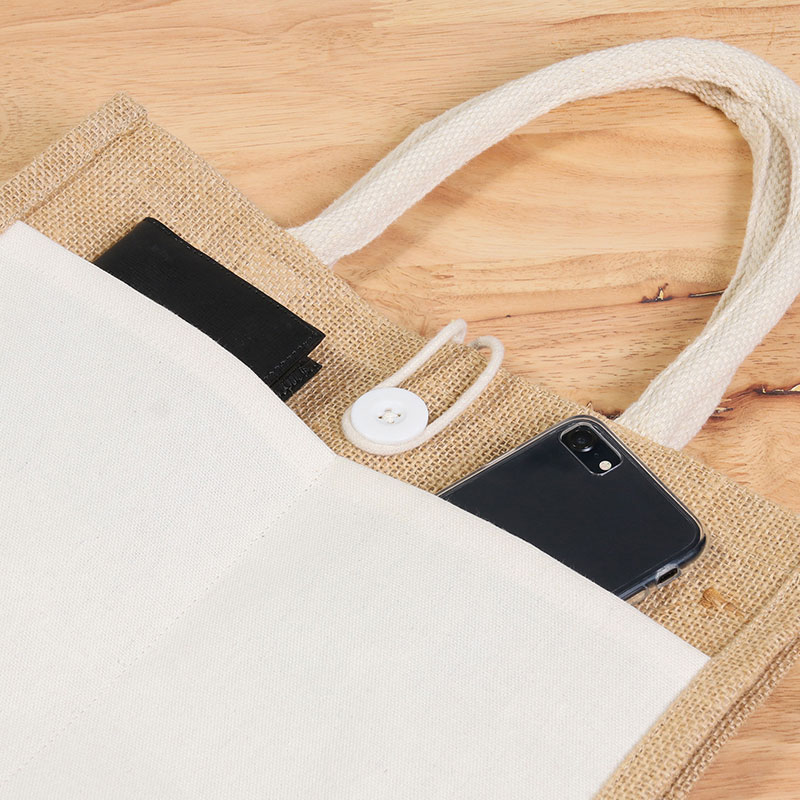 Túi vải đay 3 ngăn có nút gài 31x27cm thương hiệu FUJI BOEKI