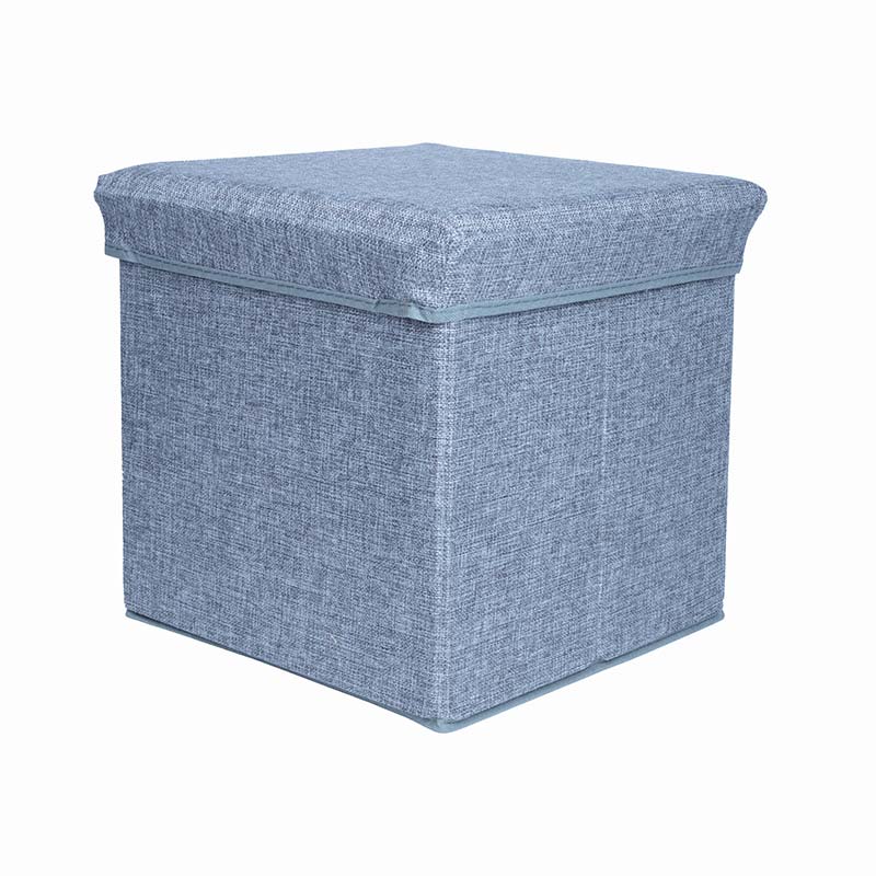Hộp vải đựng đồ gấp gọn 33x33cm (Xám), có thể ngồi được