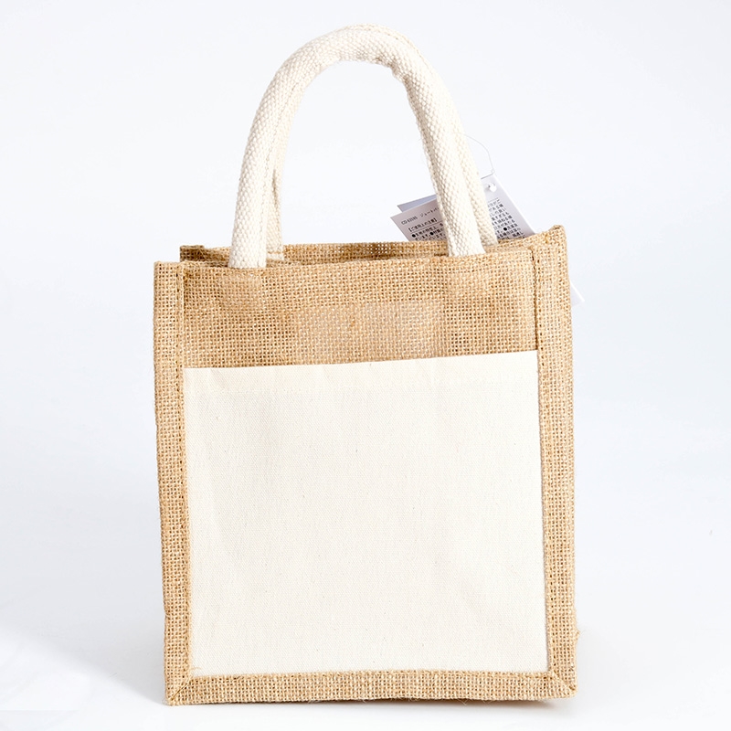 Túi vải sợi đay 2 ngăn 21x23cm thương hiệu FUJI BOEKI