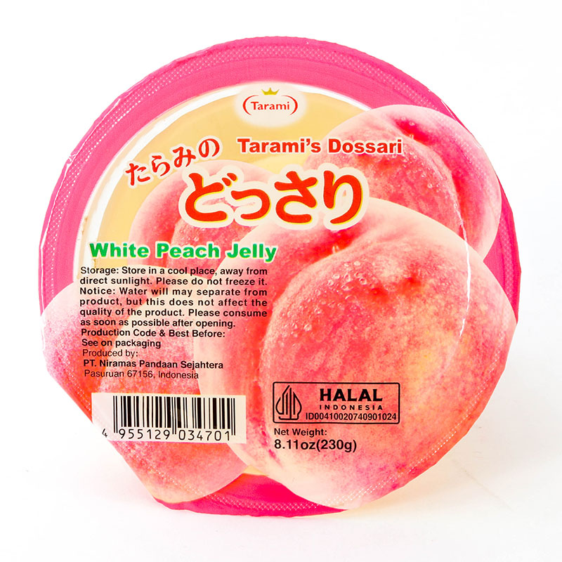 Thạch hủ Tarami Dossari vị đào trắng 230g thương hiệu TARAMI