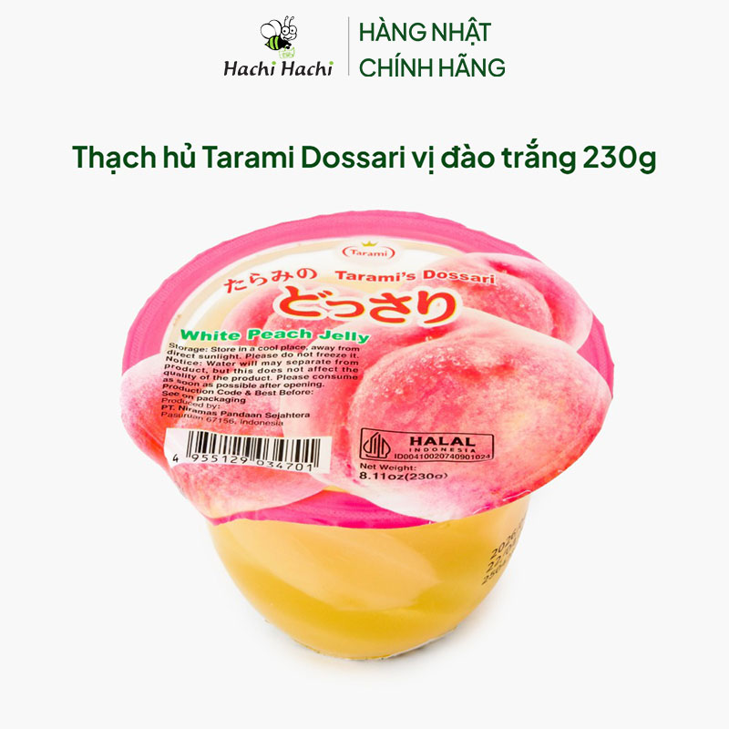 Thạch hủ Tarami Dossari vị đào trắng 230g thương hiệu TARAMI