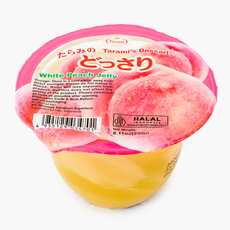 Thạch hủ Tarami Dossari vị đào trắng 230g