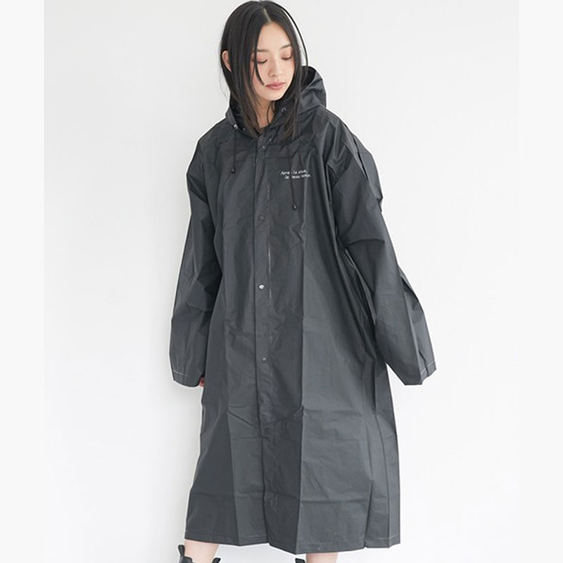 Áo mưa cài nút siêu nhẹ kèm túi đựng Free size (Beige) thương hiệu 