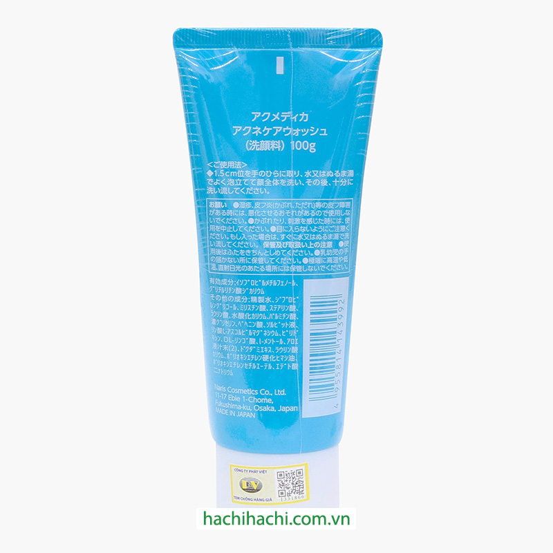 Sữa rửa mặt chăm sóc da mụn Nhật Bản Acmedica 100g  thương hiệu NARIS