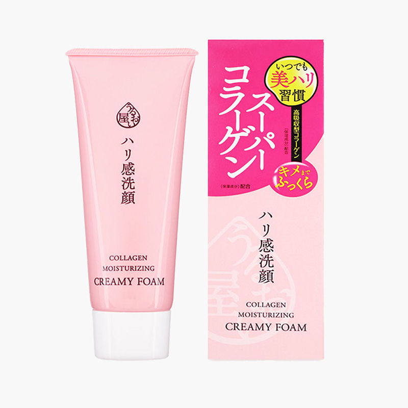 Sữa rửa mặt Nhật Bản Collagen Moisturizing Creamy Foam 100g, da sáng mịn đàn hồi