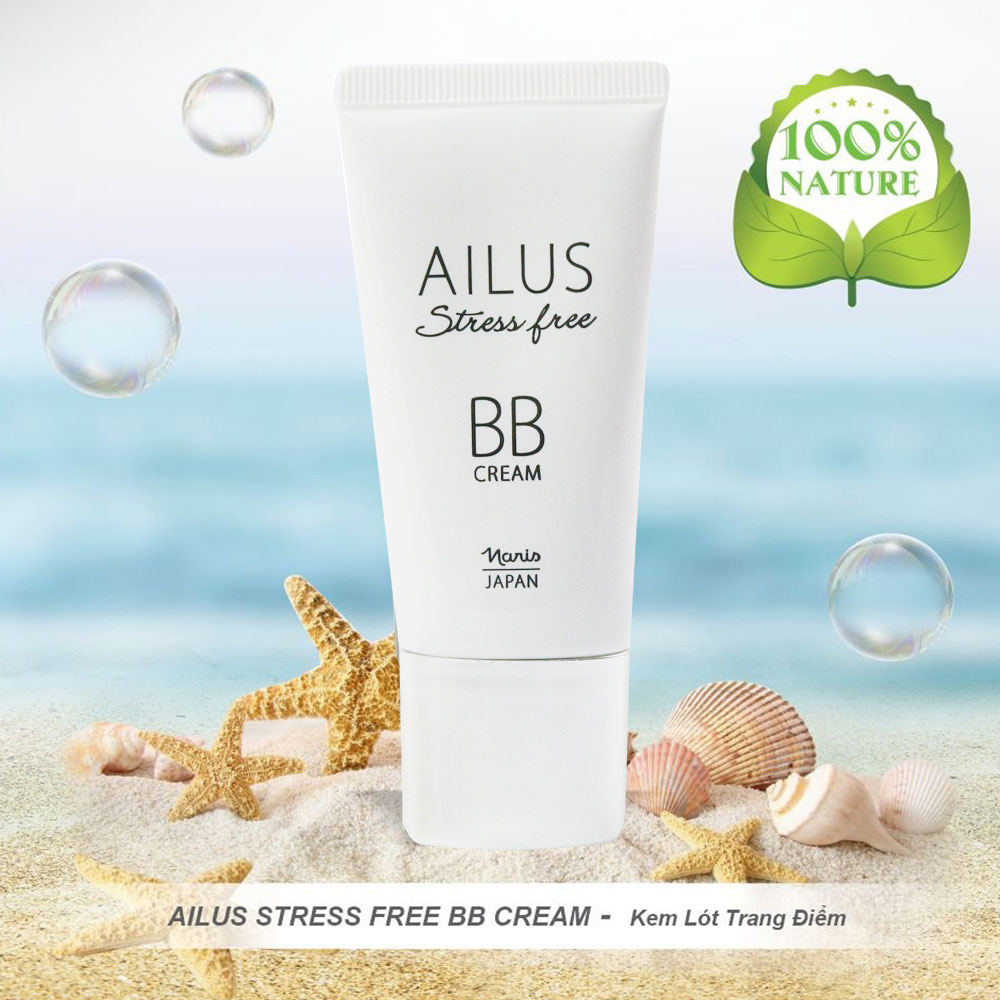 Kem lót trang điểm Nhật Bản Ailus Stress Free BB Cream 01 (30g) 01 (Light Beige) thương hiệu NARIS