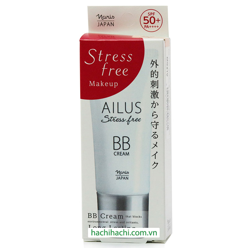 Kem lót trang điểm Nhật Bản Ailus Stress Free BB Cream 02 (30g) 02 (Natural Beige) thương hiệu NARIS