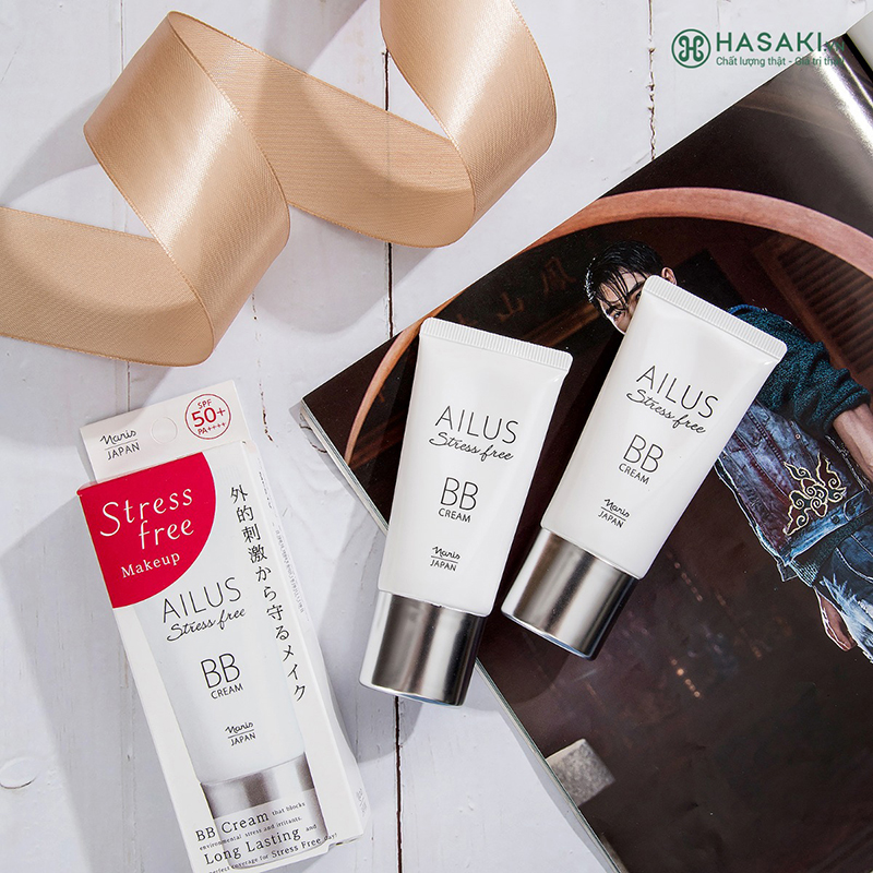 Kem lót trang điểm Nhật Bản Ailus Stress Free BB Cream 02 (30g) 02 (Natural Beige) thương hiệu NARIS