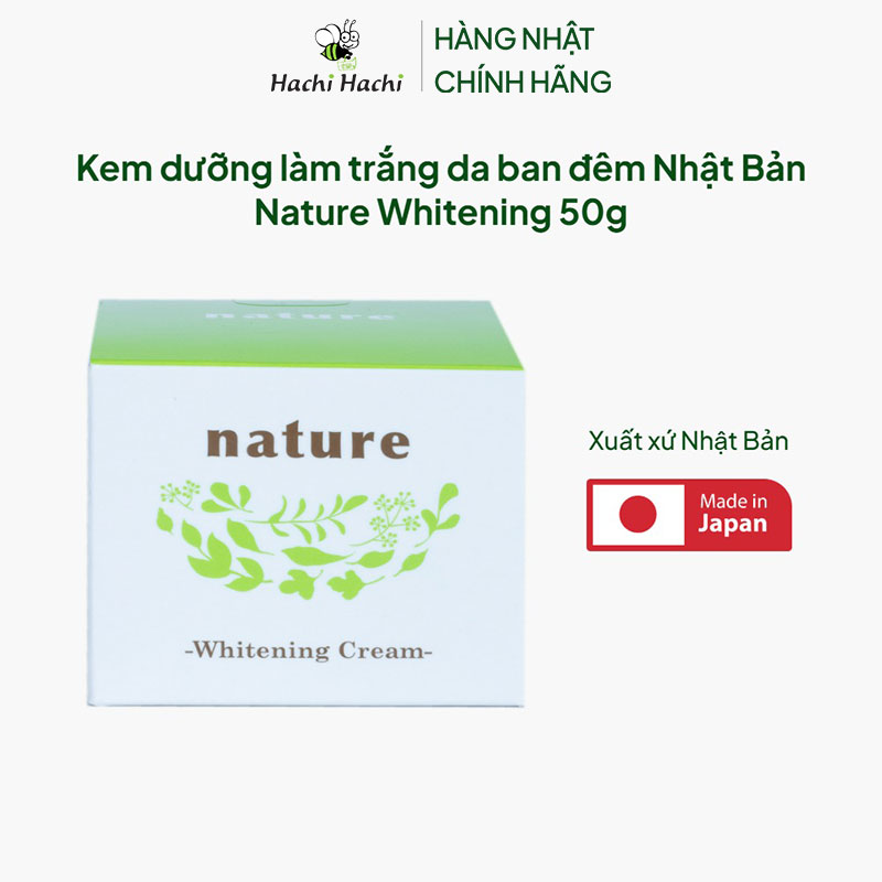 Kem dưỡng làm trắng da ban đêm Nhật Bản Nature Whitening 50g thương hiệu NARIS