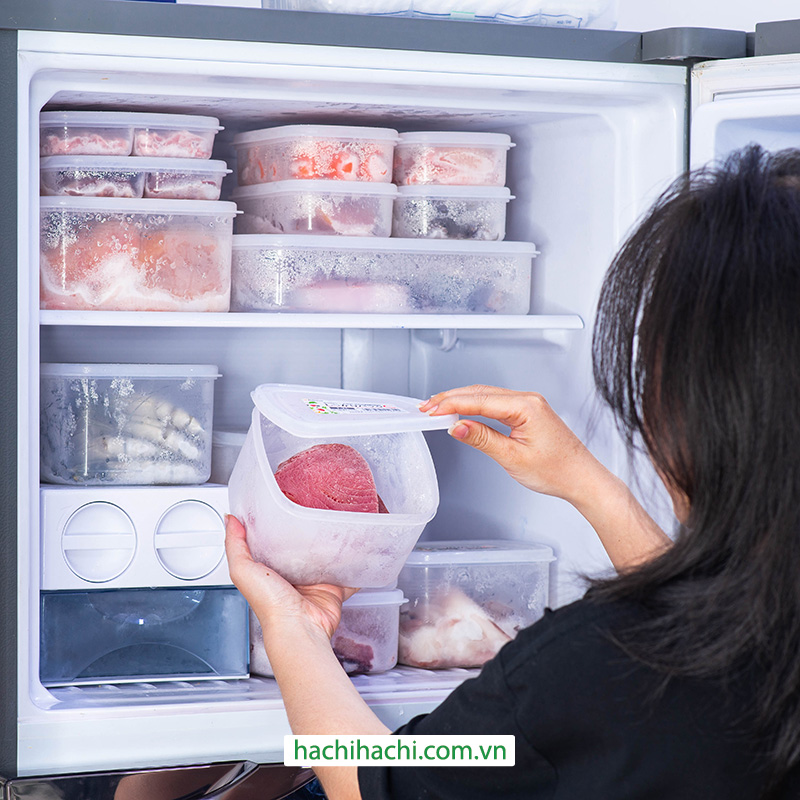 Hộp đựng thực phẩm Nhật Bản trữ đông, trữ mát, dùng lò vi sóng Nakaya 1.2L thương hiệu NAKAYA