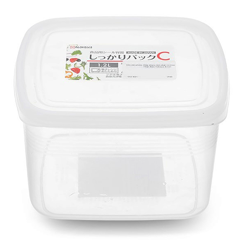 Hộp đựng thực phẩm Nhật Bản trữ đông, trữ mát, dùng lò vi sóng Nakaya 1.2L thương hiệu NAKAYA