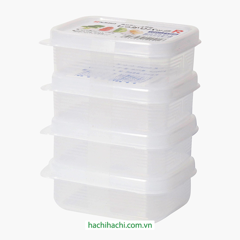 Hộp đựng thực phẩm Nhật Bản trữ đông, trữ mát, dùng lò vi sóng Nakaya 100mlx4 thương hiệu NAKAYA