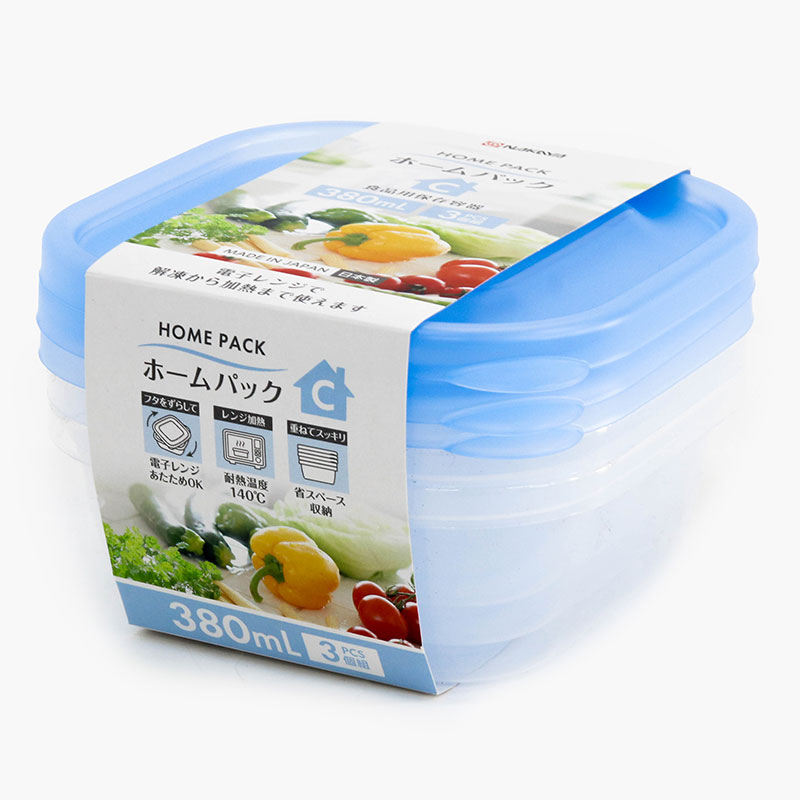 Hộp đựng thực phẩm Nhật Bản trữ đông, trữ mát, dùng lò vi sóng Nakaya 380mlx3