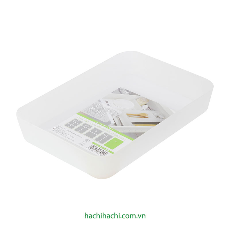 Khay đựng vật dụng, đồ dùng nhà bếp 26.8x18.5cm (Trắng)