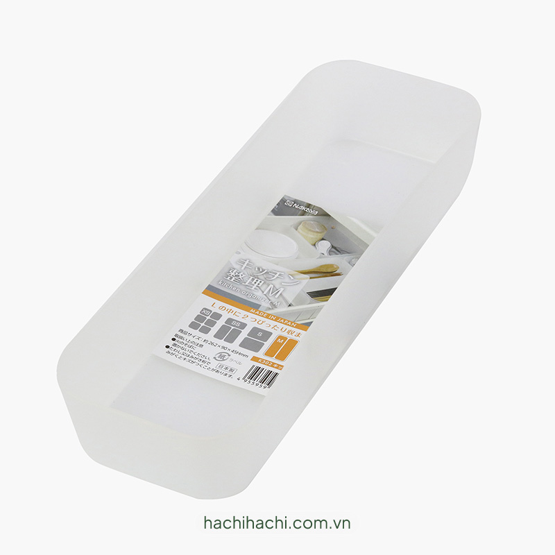 Khay đựng vật dụng, đồ dùng nhà bếp 26.2x9cm (Trắng)