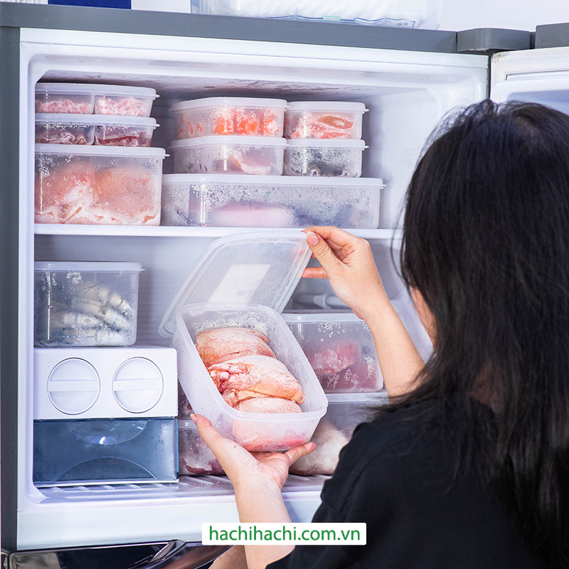Hộp đựng thực phẩm Nhật Bản trữ đông, trữ mát, dùng lò vi sóng Nakaya 1.3L thương hiệu NAKAYA