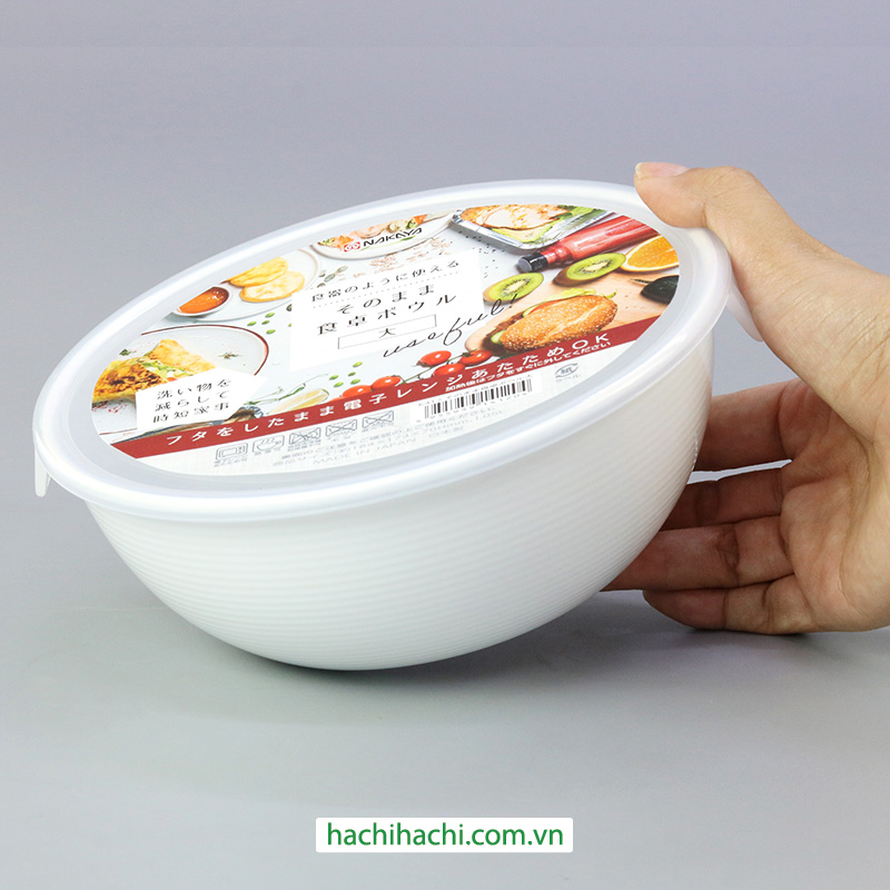 Tô nhựa Nhật Bản, tô đại, bát ô tô Nakaya 17.4cm có nắp, dùng được lò vi sóng (Nhiều mẫu)-Giao mẫu ngẫu nhiên thương hiệu NAKAYA