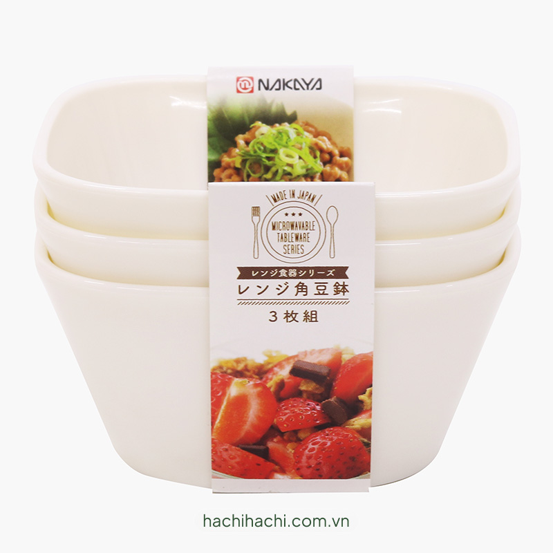 Chén bát nhựa Nhật Bản dùng được lò vi sóng Nakaya 7.9cm (3 cái) thương hiệu NAKAYA