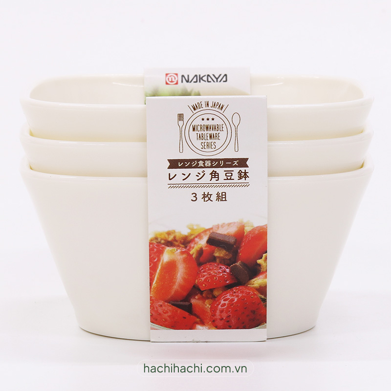 Chén bát nhựa Nhật Bản dùng được lò vi sóng Nakaya 7.9cm (3 cái) thương hiệu NAKAYA