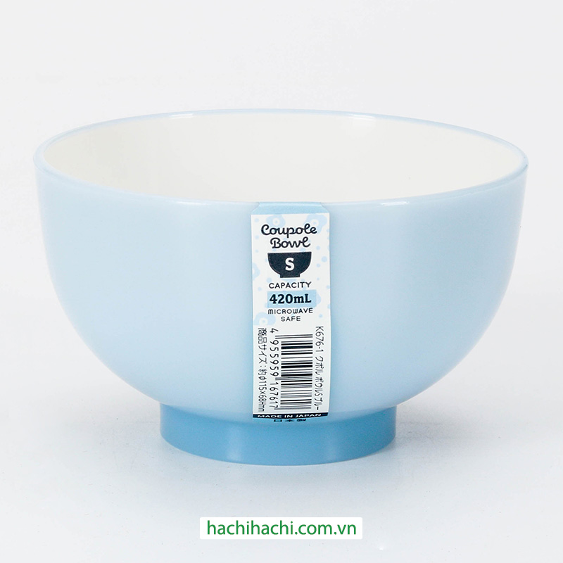 Chén bát nhựa Nhật Bản, chén bát ăn cơm dùng được lò vi sóng Nakaya 11.5cm