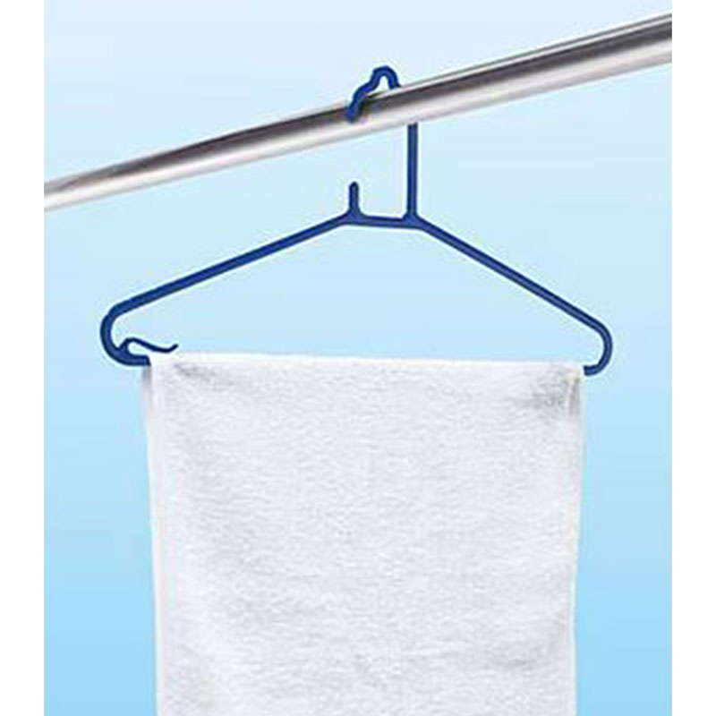 Móc quần áo chống trượt Kokubo Nhật Bản có 2 móc phụ 10 cái (Xanh) thương hiệu KOKUBO