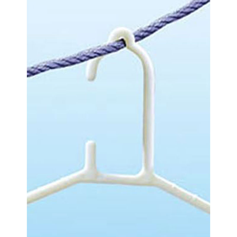 Móc quần áo chống trượt Kokubo Nhật Bản có 2 móc phụ 10 cái (Trắng) thương hiệu KOKUBO